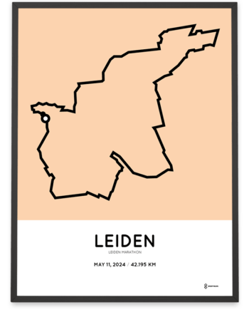 2024 Leiden Marathon parcours poster