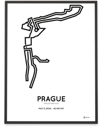 2024 Prague marathon course poster