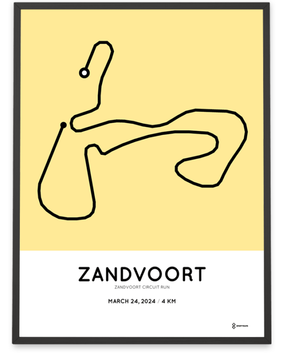 2024 Zandvoort Circuit Run 4km parcours poster