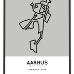 2024 Aarhus half marathon course poster