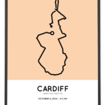 2024 Cardiff half marathon sportymaps print