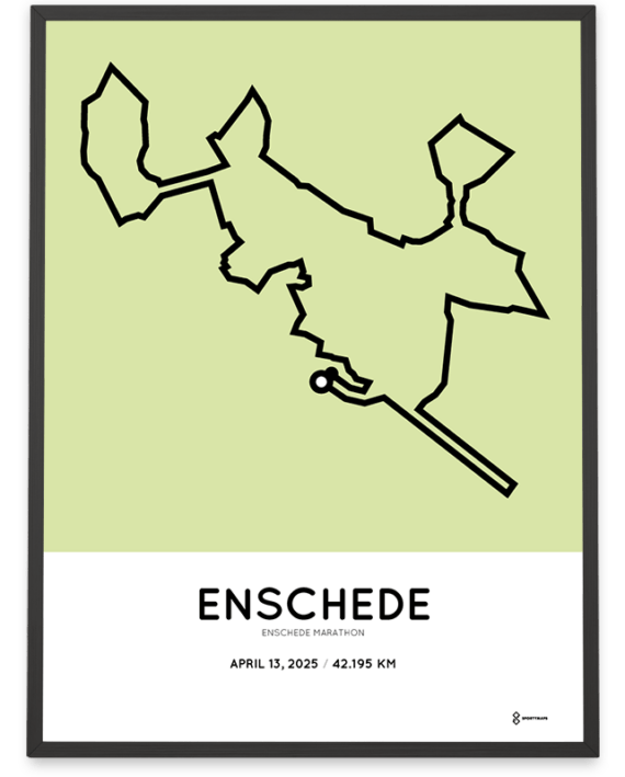 2025 Enschede marathon parcours poster
