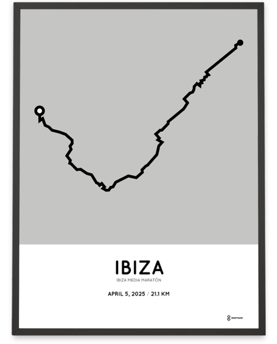 2025 Ibiza media maraton sportymaps print