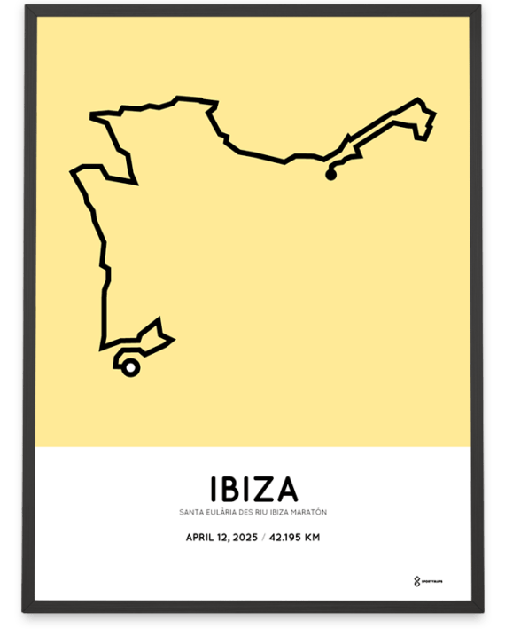 2025 Ibiza marathon routemap print