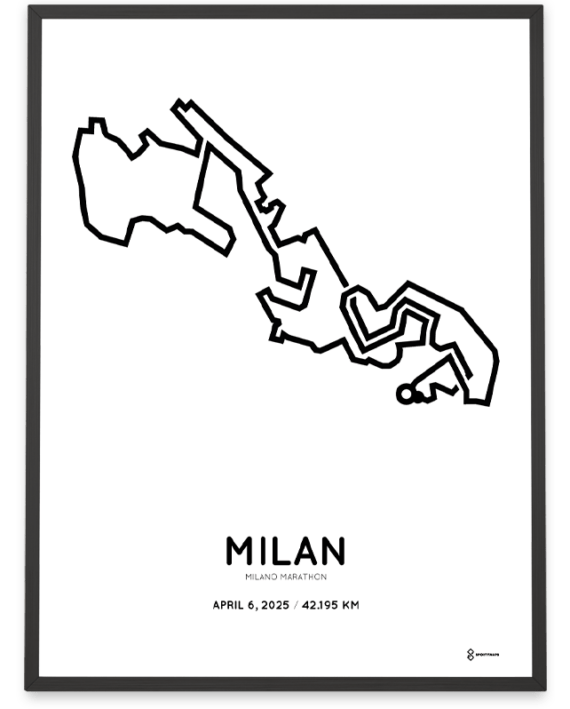 2025 milano marathon Sportymaps print