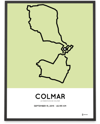 2019 Colmar marathon parcours poster Sportymaps