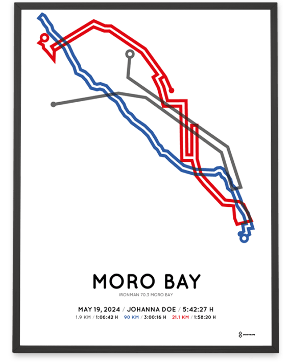 2024 ironman 70.3 moro bay sportymaps poster