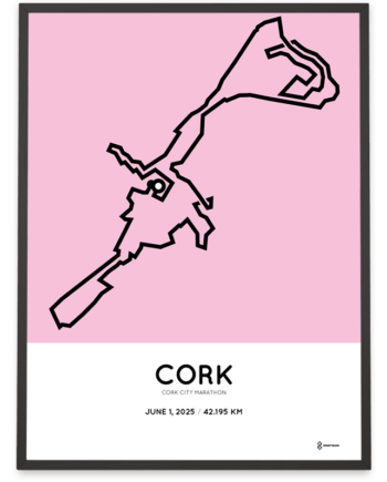 2025 Cork city marathon course poster