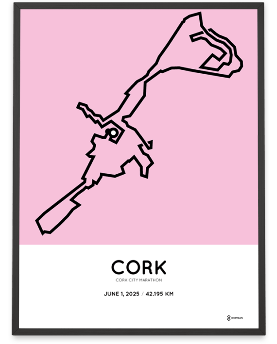 2025 Cork city marathon course poster