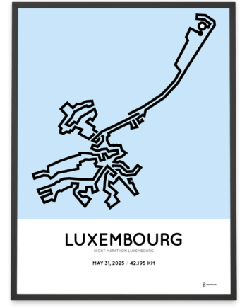 2025 Luxembourg night marathon sportymaps print