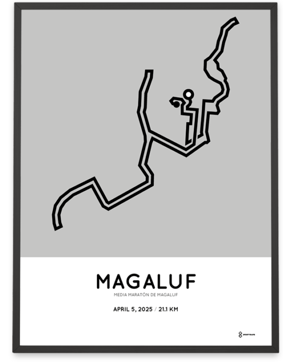 2025 Magaluf half marathon sportymaps print