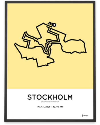 2025 Stockholm marathon Sportymaps poster
