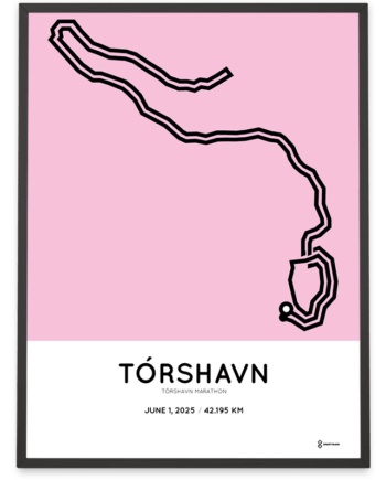 2025 Torshavn marathon routemap print