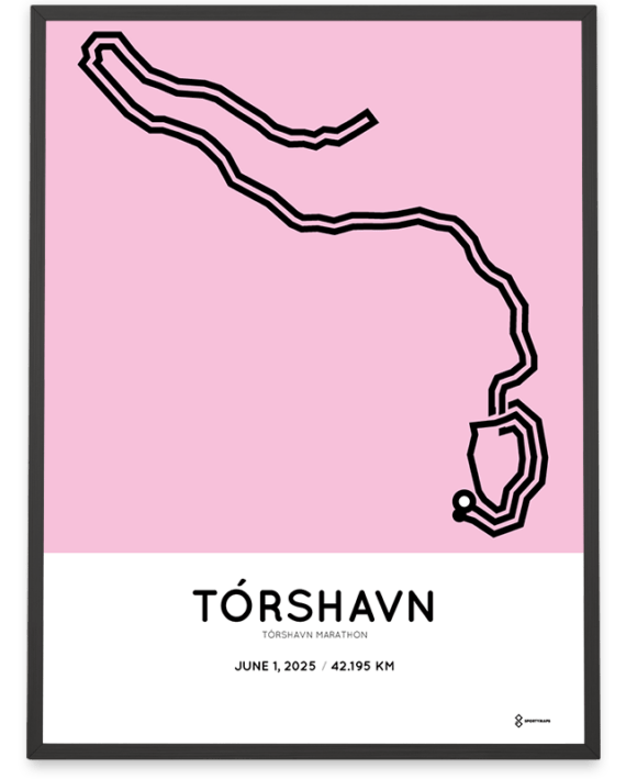 2025 Torshavn marathon routemap print