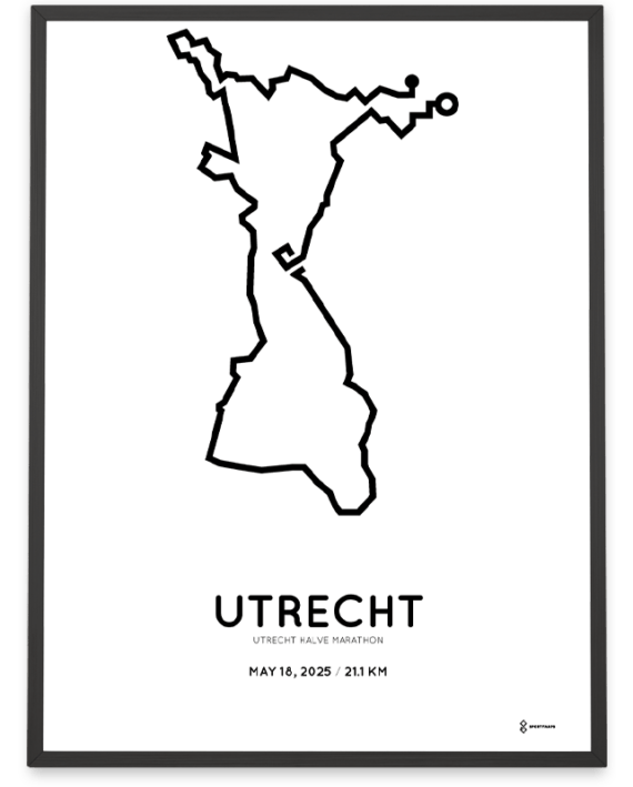 2025 halve marathon Utrecht sportymaps print