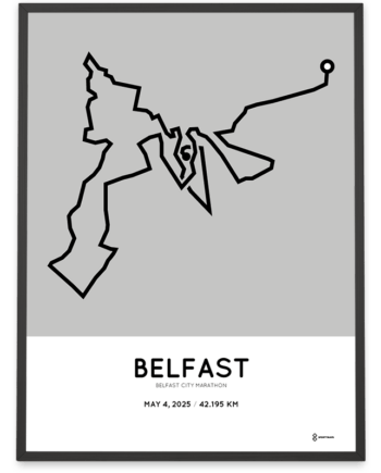 2025 belfast marathon Sportymaps poster