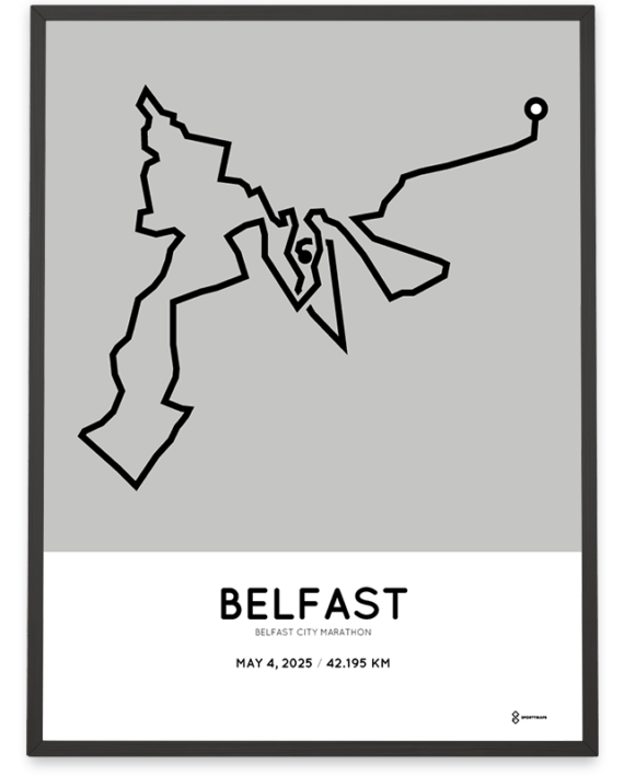 2025 belfast marathon Sportymaps poster
