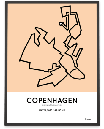 2025 copenhagen marathon sportymaps print