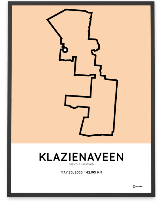 2025 drenthe marathon klazienaveen Sportymaps print