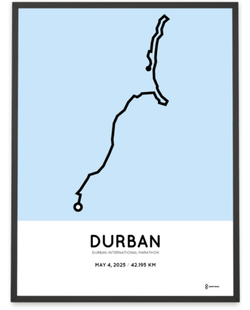 2025 durban marathon Sportymaps print