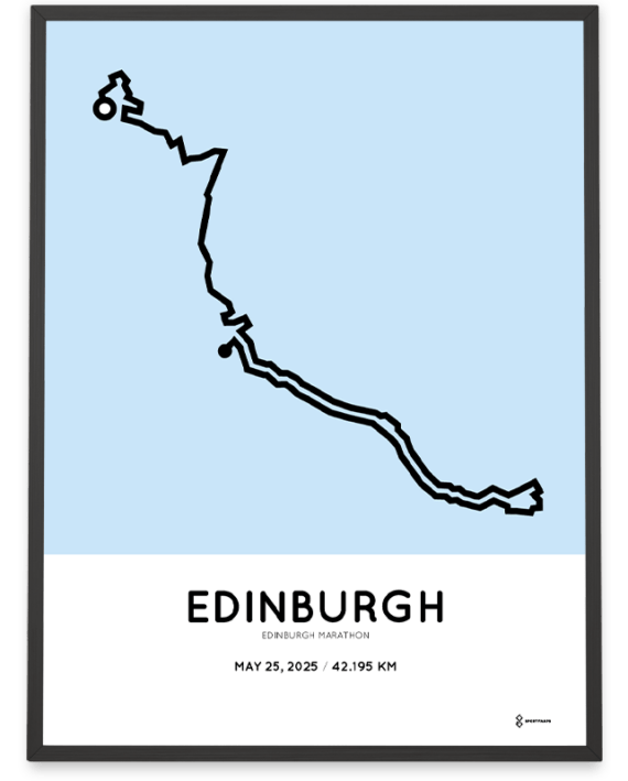 2025 edinburgh marathon sportymaps print