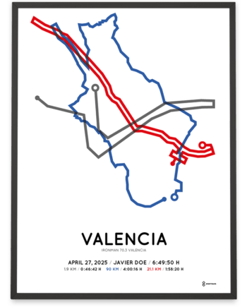 2025 ironman 70.3 valencia routemap print