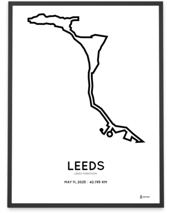 2025 leeds marathon coursemap print