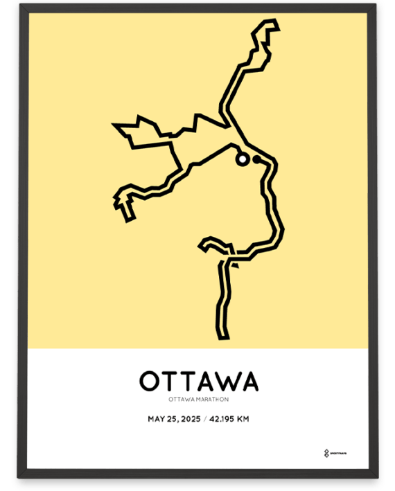 2025 ottawa marathon sportymaps poster