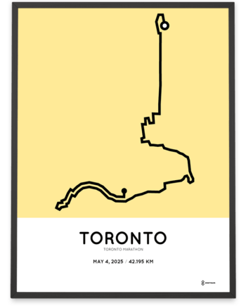 2025 toronto marathon sportymaps poster
