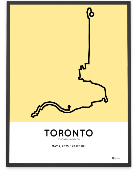 2025 toronto marathon sportymaps poster