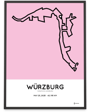 2025 wurzburg marathon strecke poster