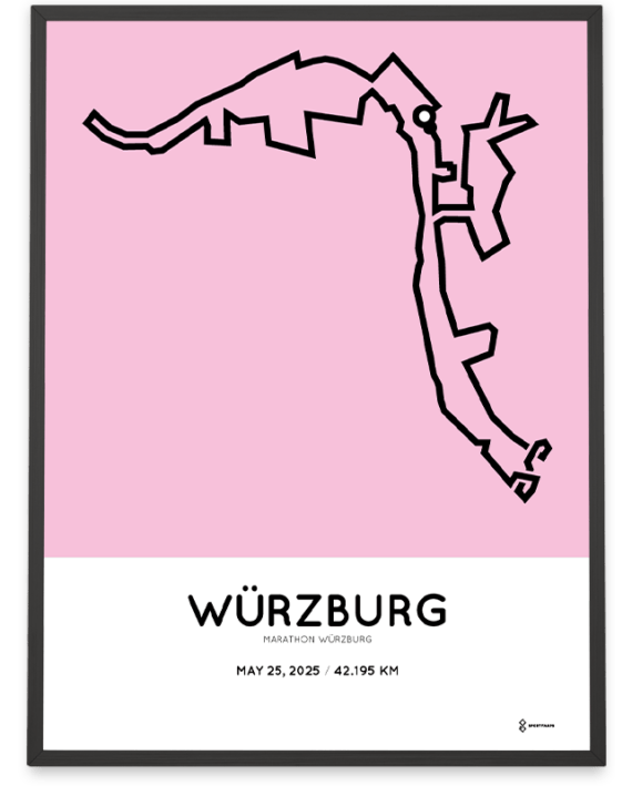 2025 wurzburg marathon strecke poster