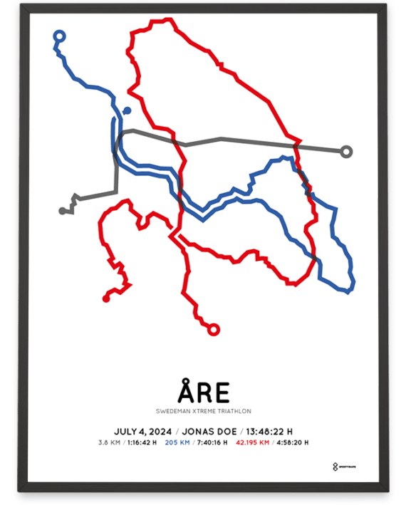 2024 swedeman xtreme triathon course poster