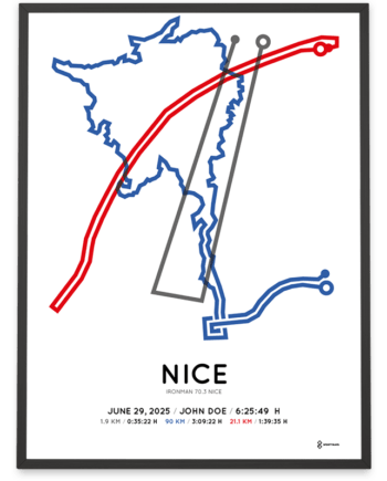 2025 Ironman 70.3 Nice parcours poster