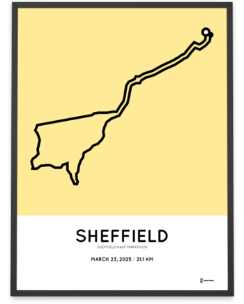 2025 Sheffield half marathon Sportymaps print