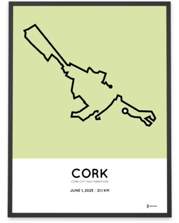 2025 cork half marathon routemap poster