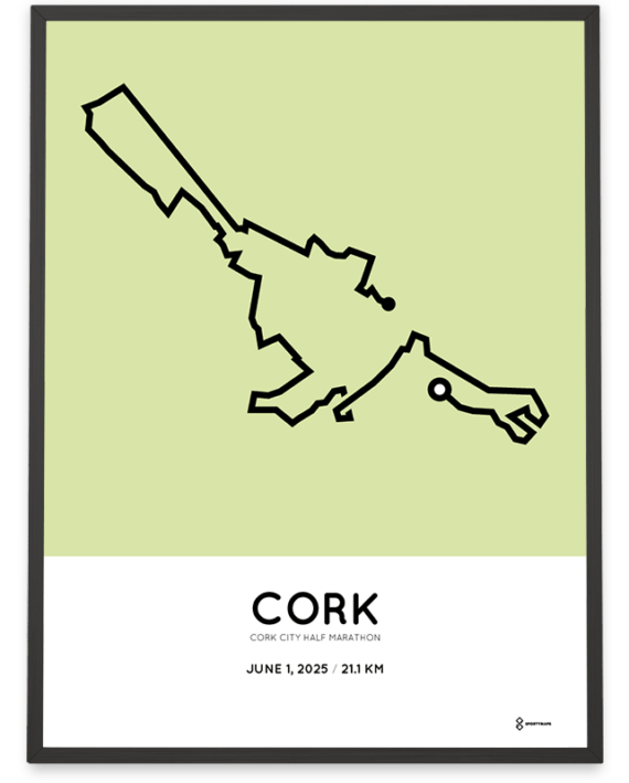 2025 cork half marathon routemap poster