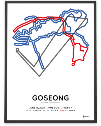 2025 ironman 70.3 goseong sportymaps poster