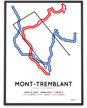 2025 ironman 70.3 mont-tremblant sportymaps poster
