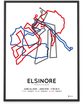 2025 ironman 70.3 elsinore course poster