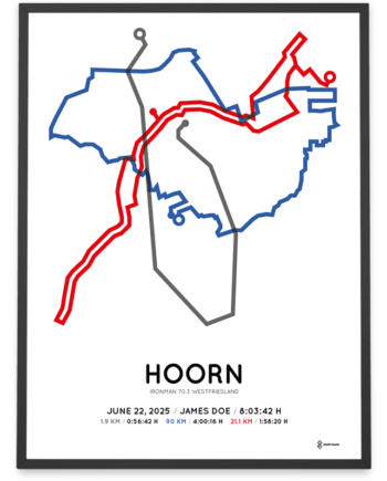2025 ironman 70.3 westfriesland sportymaps parcours poster