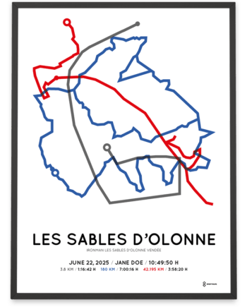 2025 ironman sables d'olonne vendee sportymaps print