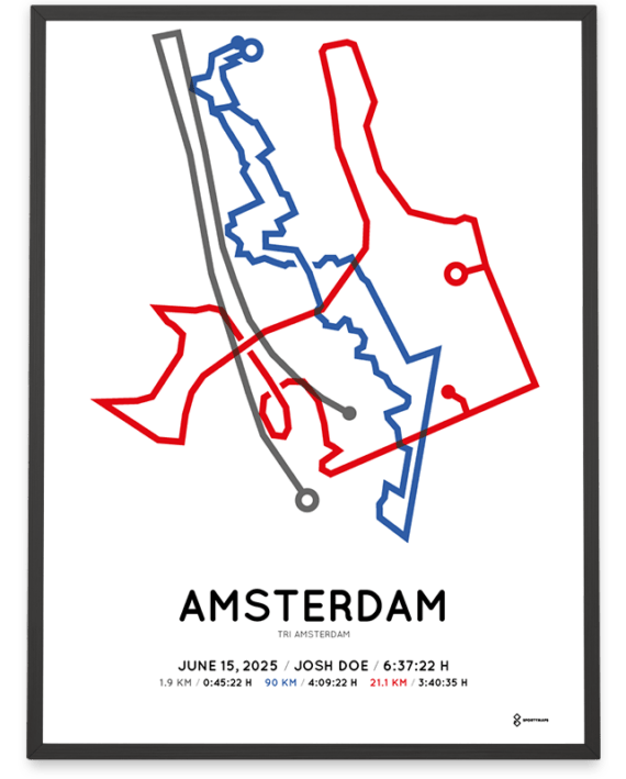 2025 tri amsterdam middle distance parcours print