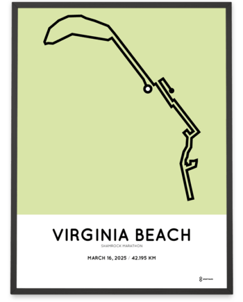2025 Virginia Beach marathon course poster