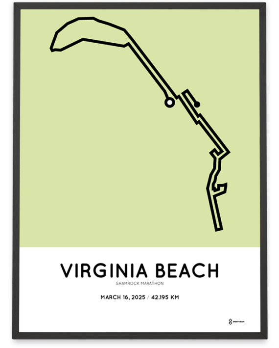 2025 Virginia Beach marathon course poster